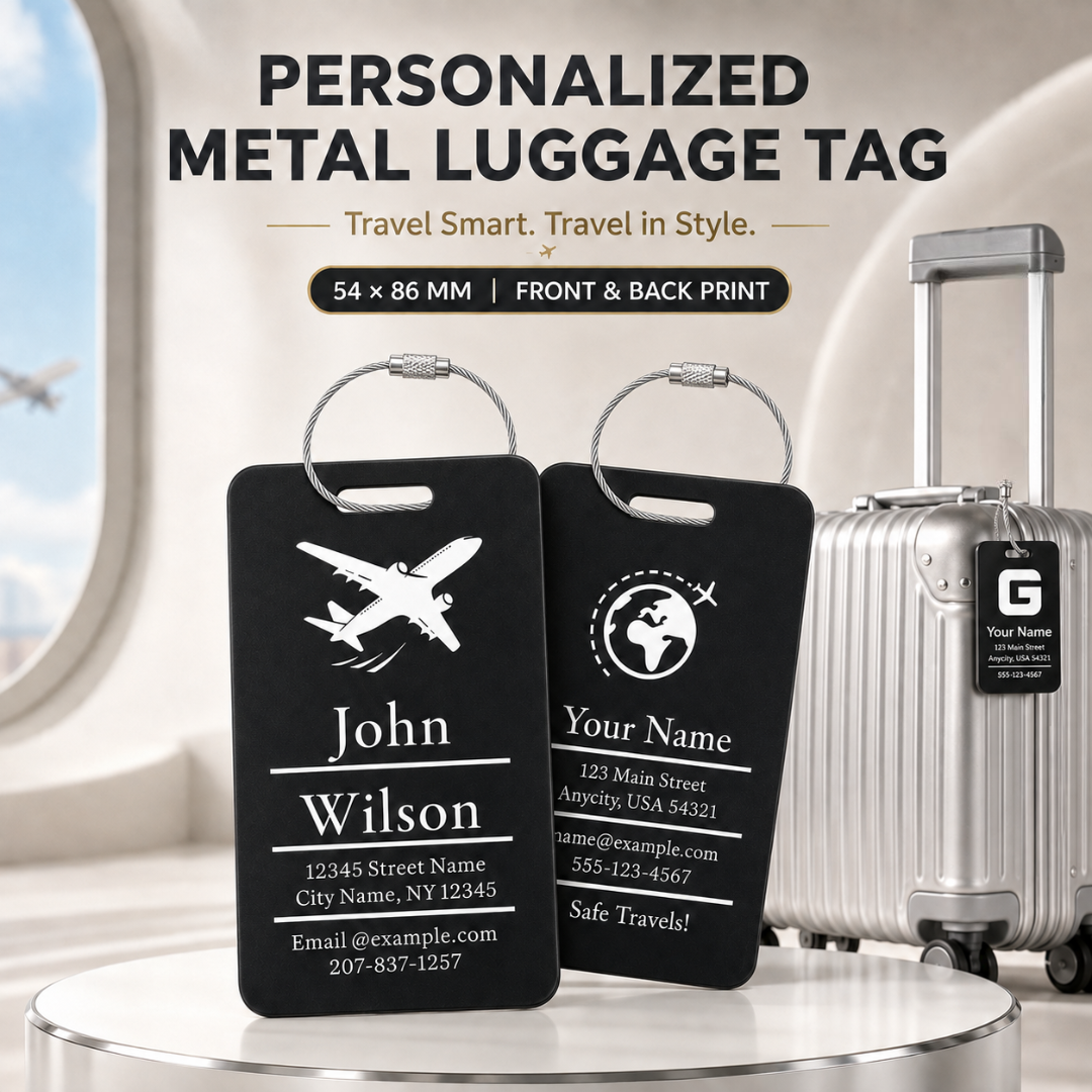LT4  Metal Luggage Tag